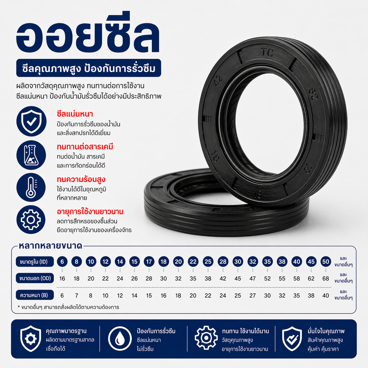 ออยซีล TC 58 x 80 x 9